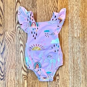 6-12 Month Cute Pink Baby Girl Bodysuit